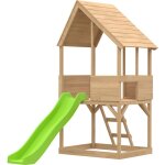 Tp toys - cabane enfant sur pilotis avec bac � sable lookout avec glissi�re