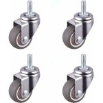 Tpe roulette silencieuse roue plate roue universelle 4pcs 1 pouce vis universelle m6 15