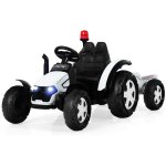 Goplus - tracteur electrique avec remorque, voiture vehicule electrique pour enfants 12v 7ah avec telecommande ...