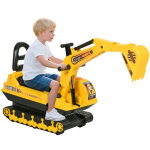 Tractopelle jouet � cheval pour enfants 30 kg max avec si�ge, bras articul� et coffre de rangement, 78x24x58. ...