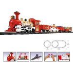 Accessoires pour village de nol coffret 26 pices train, wagons et rails - feeric christmas