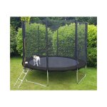 Viking choice - trampoline 244 cm noir - avec filet de scurit - jusqu' 110 kg