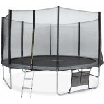 Trampoline 430cm gris avec filet de protection. chelle. bche. filet pour chaussures. kit d'ancrage ...