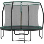 Songmics trampoline pour enfants diam�tre 366 cm, filet de protection, poteau incurv� 180 cm, coussins ...