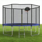 Trampoline ext�rieur enfant � 366 cm (12ft), trampoline de jardin avec filet de s�curit�, �chelle & panier ...