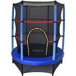 Outdoor toys - trampoline extrieur pour enfant happy jump blue 140 cm avec filet de scurit