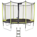 Kangui - trampoline de jardin 365 cm + filet de sécurité + échelle jumpi vert / noir 360 Kangui - trampoline de jardin 365 cm + filet de sécurité + échelle jumpi vert / noir 360
