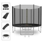 Jump4fun - trampoline de jardin deluxe 10ft ø305cm noir - avec filet de sécurité, tapis de saut, coussin ... Jump4fun - trampoline de jardin deluxe 10ft ø305cm noir - avec filet de sécurité, tapis de saut, coussin ...