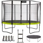 Kangui - trampoline de jardin rond 430 cm + filet + échelle + bâche + kit ancrage punchi vert 430 Kangui - trampoline de jardin rond 430 cm + filet + échelle + bâche + kit ancrage punchi vert 430