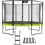 Kangui - trampoline de jardin rond 430 cm + filet de sécurité + échelle + kit ancrage punchi vert 430 ... Kangui - trampoline de jardin rond 430 cm + filet de sécurité + échelle + kit ancrage punchi vert 430 ...