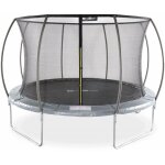 Trampoline rond � 370cm gris avec filet de protection int�rieur - saturne inner ? nouveau mod�le - trampoline ...