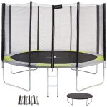 Kangui - trampoline rond 430cm avec filet, chelle, bche et kit d'ancrage - ralli 430