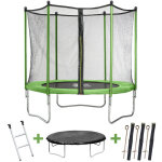 Habitat et jardin - trampoline 'yoopi 2' - ø 1. 80 m - avec filet + échelle + couverture + kit d'ancrage ... Habitat et jardin - trampoline 'yoopi 2' - ø 1. 80 m - avec filet + échelle + couverture + kit d'ancrage ...