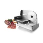 Suinga ? trancheuse �lectrique 150w ? corps en m�tal et plateau inox ? t�te r�glable avec �cran de protection ...