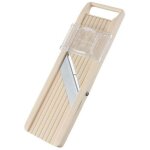 Trancheuse  mandoline japonaise bn - 1 avec trois lames interchangeables en acier inoxydable, ivoire, ...