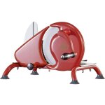 Trancheuse manuelle rouge ? lame en acier inoxydable 19 cm ? compacte et l�g�re 2, 72 kg ? pieds antid�rapants ...