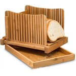 Trancheuse � pain pliable en bois de bambou, trancheuse � pain, trancheuse r�glable pain, avec plateau ...