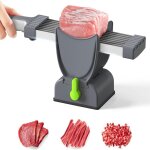 Trancheuse  viande frache, paisseur rglable 2 ou 4 mm, couteau de cuisine 17 en 1 en acier inoxydable, ...