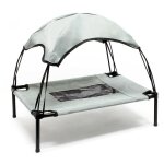 Wiltec transat pour chiens et chats avec toit ? couleur grise ? m / 76 x 60 x 16 cm ? 25 kg max ? en ...