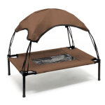 Wiltec transat pour chiens et chats avec toit ? couleur marron ? m / 76 x 60 x 16 cm ? 25 kg max ? en ...