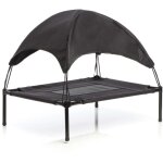 Wiltec transat pour chiens et chats avec toit ? couleur noire ? xl / 122 x 91 x 95 cm ? 50 kg max ? en ...