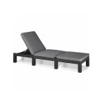 Allibert - transat bain de soleil by keter ? daytona ? en r�sine imitation rotin tress� ? coussin ? dossier ...