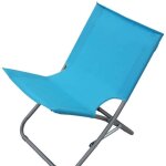 Transat de plage pliant bleu en acier ø 19 mm Transat de plage pliant bleu en acier ø 19 mm