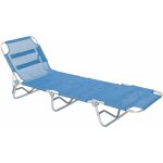 Lif - transat de plage sans parasol 'sabaudia' cm 188 x 58 x h 27 - serviette bleue Lif - transat de plage sans parasol 'sabaudia' cm 188 x 58 x h 27 - serviette bleue