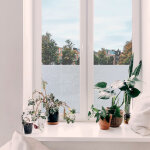 Adh�sif d�coratif pour vitre nuages opaque 210 x 90cm blanc