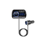 Transmetteur fm bluetooth 5. 0 adaptateur bluetooth voiture kit metteur fm voiture chargeur avec ports ...