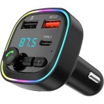 Transmetteur fm bluetooth 5. 3, transmetteur adaptateur bluetooth pour voiture, kit mp3 sans fil � charge ...