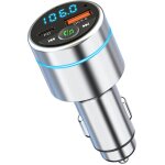 Transmetteur fm bluetooth 5. 3, tout mtal bluetooth voiture, chargeur rapide de voiture bc61, adaptateur ...