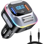 Transmetteur fm bluetooth voiture, allume cigare bluetooth 5, 0 chargeur de voiture pd + qc3, 0, aux ... Transmetteur fm bluetooth voiture, allume cigare bluetooth 5, 0 chargeur de voiture pd + qc3, 0, aux ...