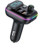 Transmetteur fm bluetooth voiture, allume cigare bluetooth 5. 0 �metteur radio, chargeur rapide de voiture ...