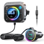 Transmetteur fm bluetooth voiture, basse & hifi, adaptateur 5. 3, 30w pd & 18w qc, kit main libre, allume ...