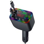 Transmetteur fm led bluetooth fm de voiture charge rapide et port usb adaptateur bluetooth voiture chargeur ...