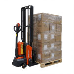 Transpalette �lectrique avec dossier haut 1, 22m - fourches 1150x540 mm - charge max 1500kg - pte15n ...