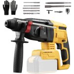 Forage � marteau rotatif sans fil compatible avec batterie dewalt 20v, forage � marteau compact sans ...