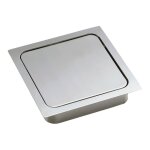 Trappe carr�e de poubelle pour plan de travail - amortisseur : avec - d�cor : inox bross� - encastrement ...