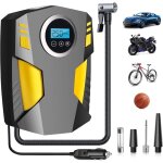 Gonfleur pneus voiture numrique portable, 12 v pompe  air lectrique rapide, gonfleur pneus voiture ...