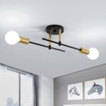 Treetalk - lustre moderne, lumires e27 plafonnier industriel vintage, forme diy lampe de plafond vintage ...