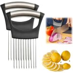 Support  tranches d'oignon en acier inoxydable, nouveau support  oignon pour trancher, coupe - citron, ...
