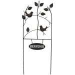 La grande prairie - treillage jardin fer bienvenue 29x1x60cm