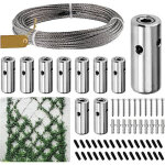 Treillis c�ble stainless steel pour plantes grimpantes - kit syst�me avec 10 fermoirs boulons, rouleau ...