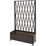 Hhg - treillis 981, barrière extensible, jardinière pour plantes grimpantes, alu et acier, 152x90x35 ... Hhg - treillis 981, barrière extensible, jardinière pour plantes grimpantes, alu et acier, 152x90x35 ...