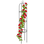 Trellis obélisque, 190 m de hauteur, support pour plantes grimpantes, en métal, stable, tour pour rosier, ... Trellis obélisque, 190 m de hauteur, support pour plantes grimpantes, en métal, stable, tour pour rosier, ...