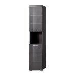 Trendteam - colonne de salle de bain amanda - 2 portes - l37 x p31 x h190 cm - gris