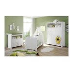 Trendteam - olivia chambre bebe complete : lit 70140 cm + armoire + commode - blanc Trendteam - olivia chambre bebe complete : lit 70140 cm + armoire + commode - blanc