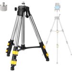 Tr�pied r�glable 1, 2 m, adaptateur filet� 5 / 8  et 1 / 4 , support laser, tr�pied de niveau � bulle ...