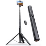 Tr�pied pour t�l�phone portable 180 cm, perche � selfie, support tout - en - un pour t�l�phone portable, ...